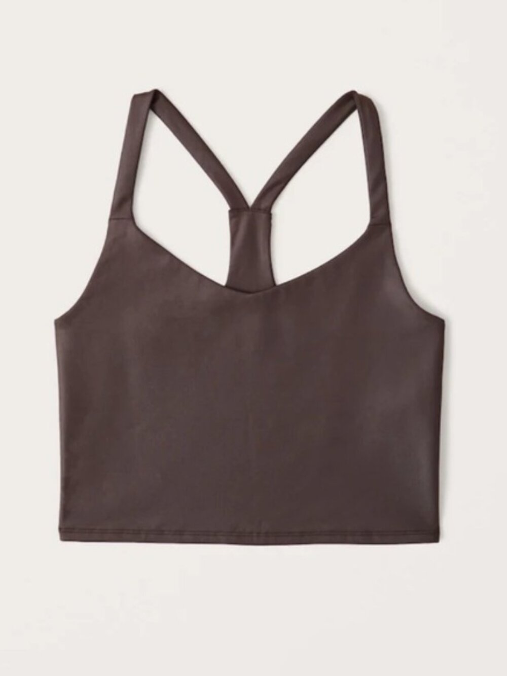 Abercrombie Women's Sheen V-Neck Racerback Tank in Dark Olive Green Sz L